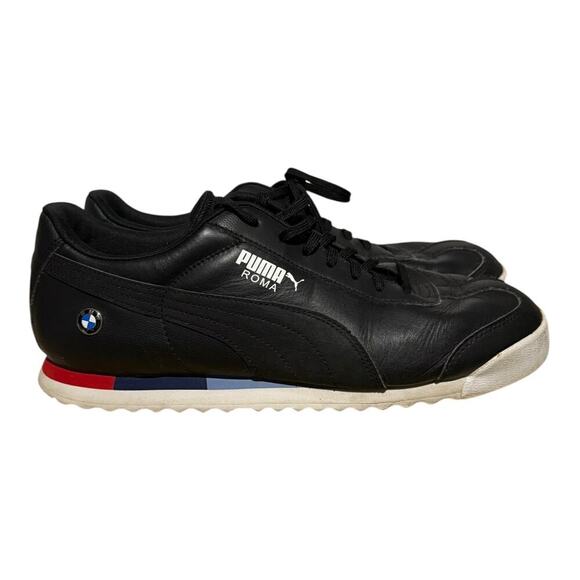 Puma Other - Puma BMW Motorsport Roma Men's 10.5 Black Leather Driving Shoes Sneakers